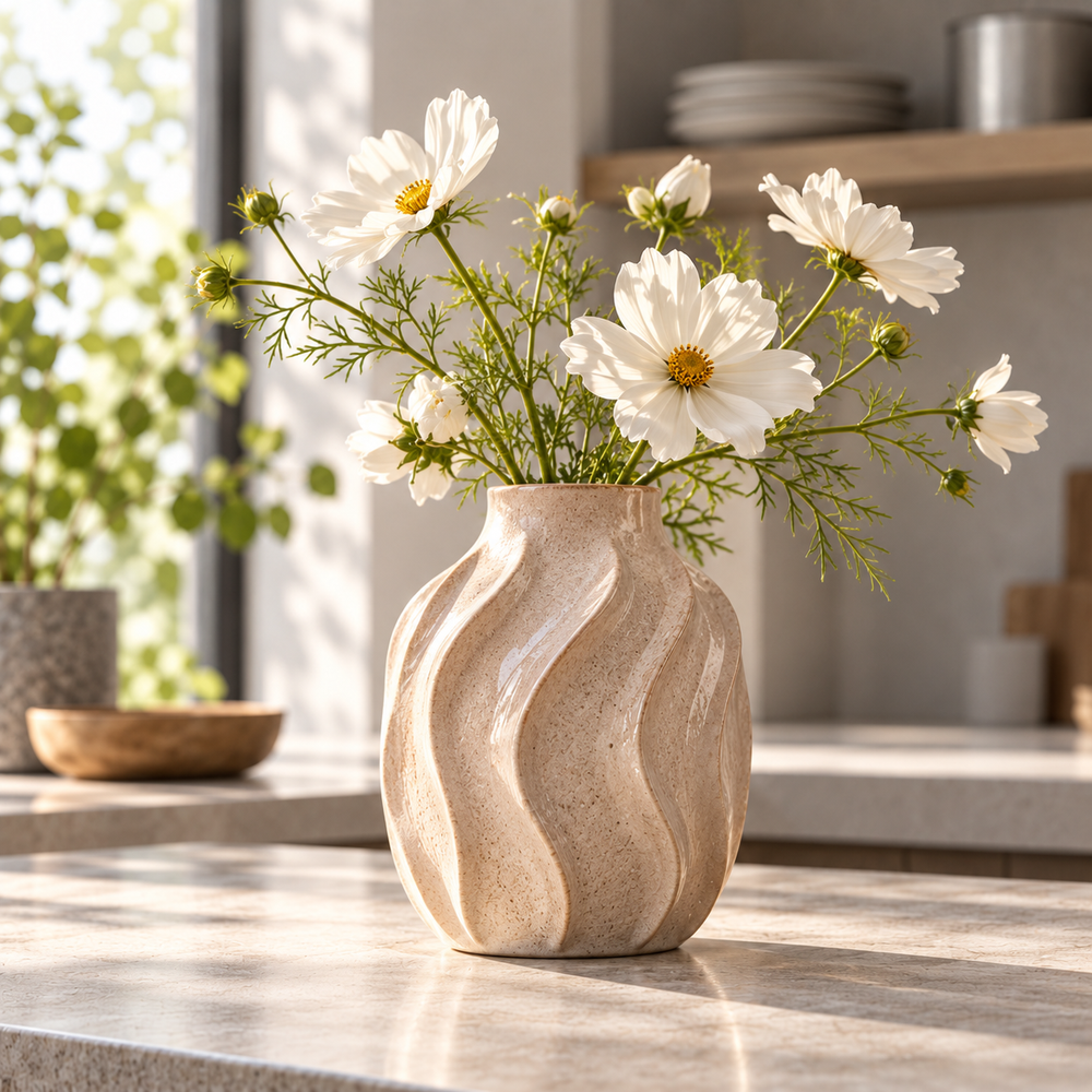 Solis Sculptural Ceramic Vase