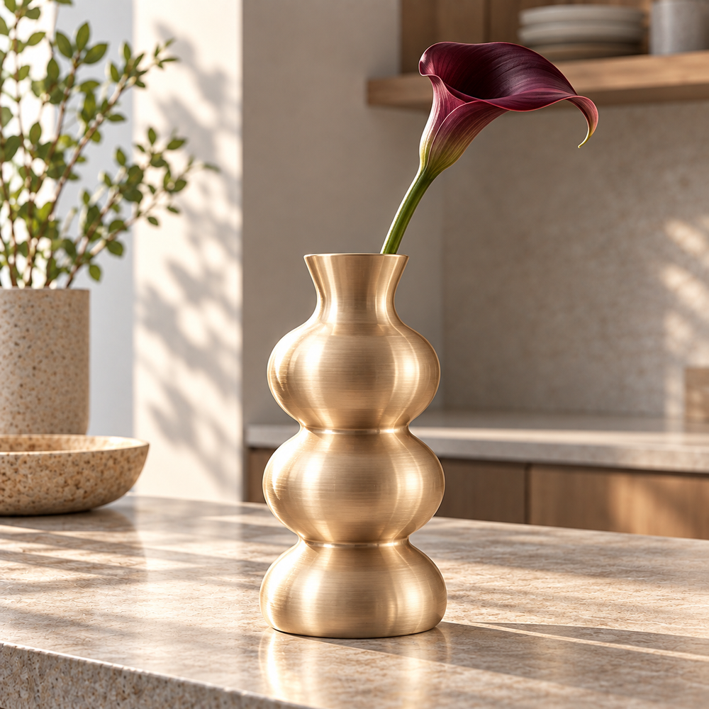 Aurelia Sculptural Gold Vase